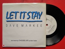 Dave Markee Let It Stay 7" Priority P21 EX/EX 1988 picture sleeve