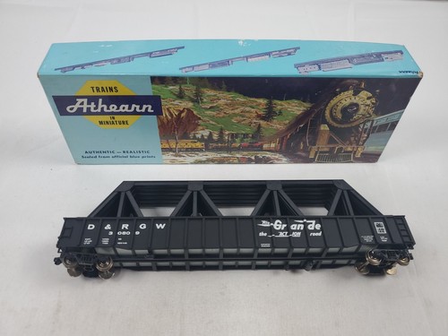 Góndola escala Ho Athearn Denver Rio Grande 65' D&RGW 30809 caja azul con carga  | Condition: Used
