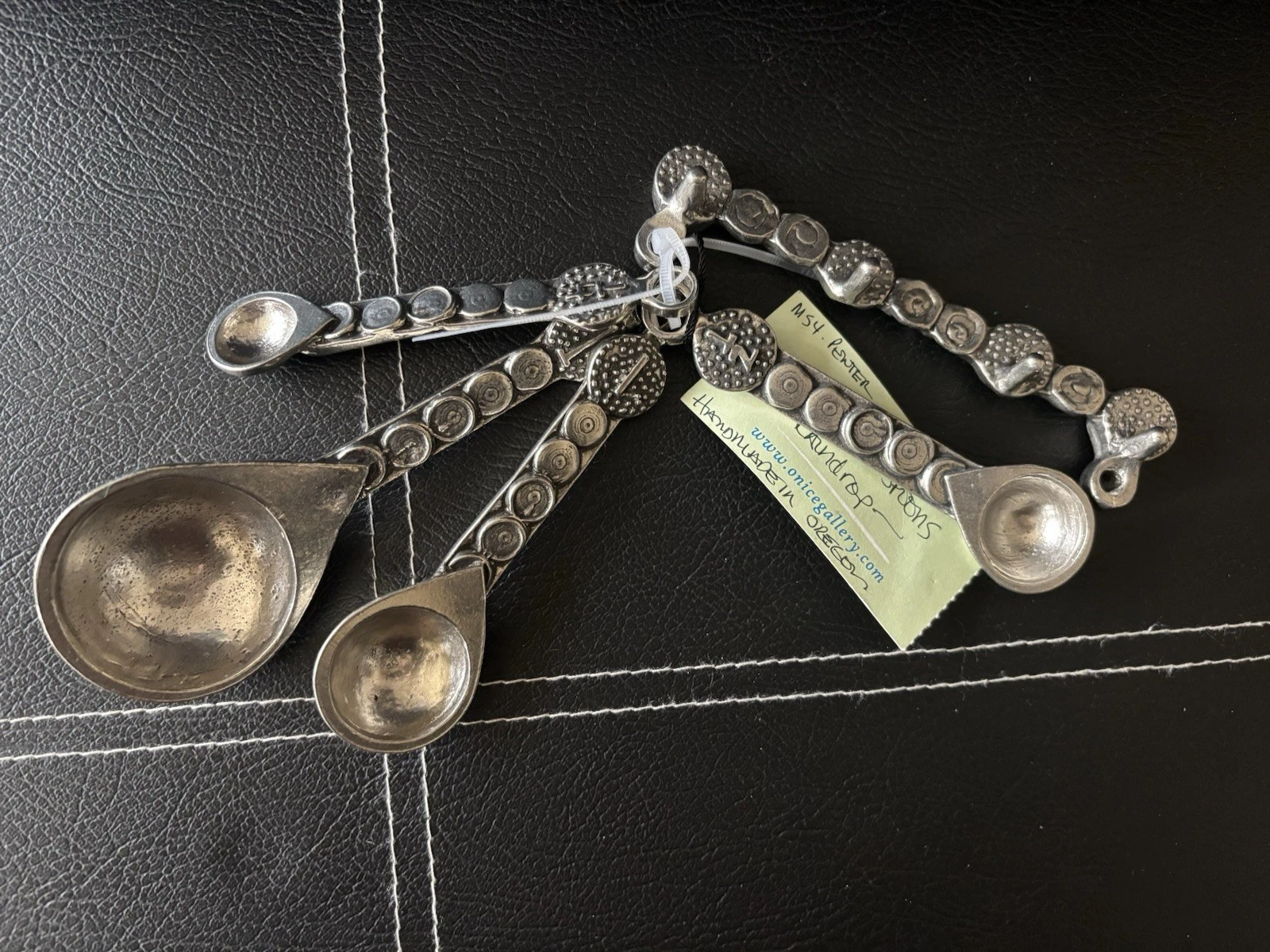Crosby & Taylor Vintage Pewter Measuring Cups Rain Drop Design with Wall Mount
Opens in a new window