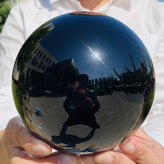 8.69LB Natural Black Obsidian Sphere Quartz Crystal Ball Healing
