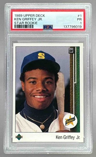 137796019 Ken Griffey Jr 1989 Upper Deck #1 Rookie RC PSA 1