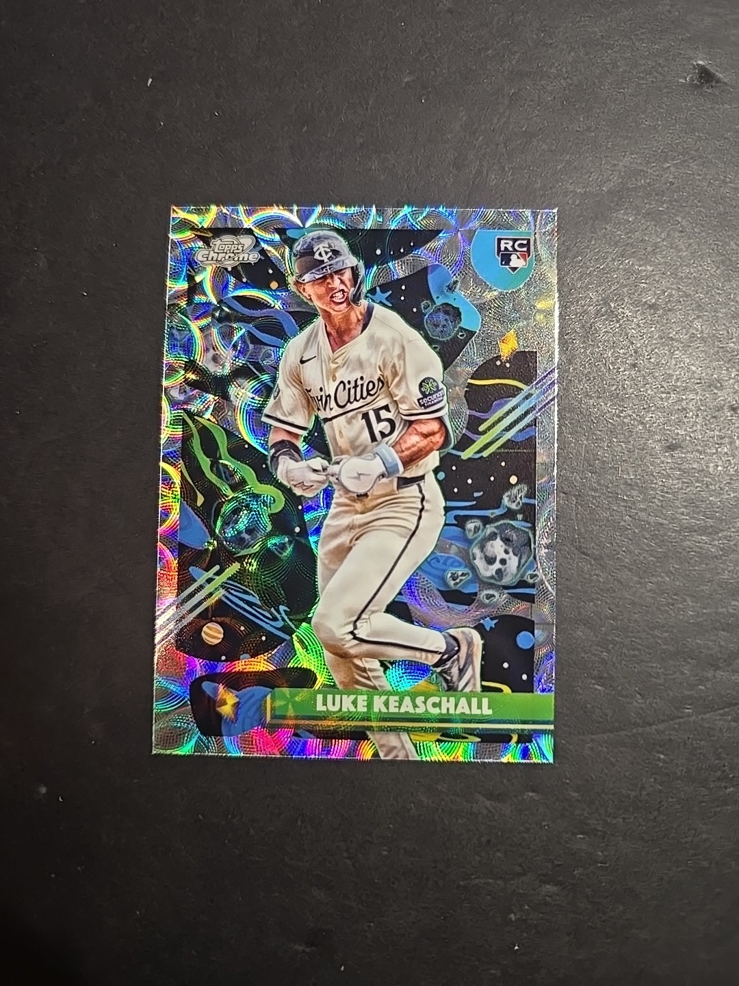 2025 Topps Cosmic Chrome Luke Keaschall RC Nucleus Refractor SP Twins #153