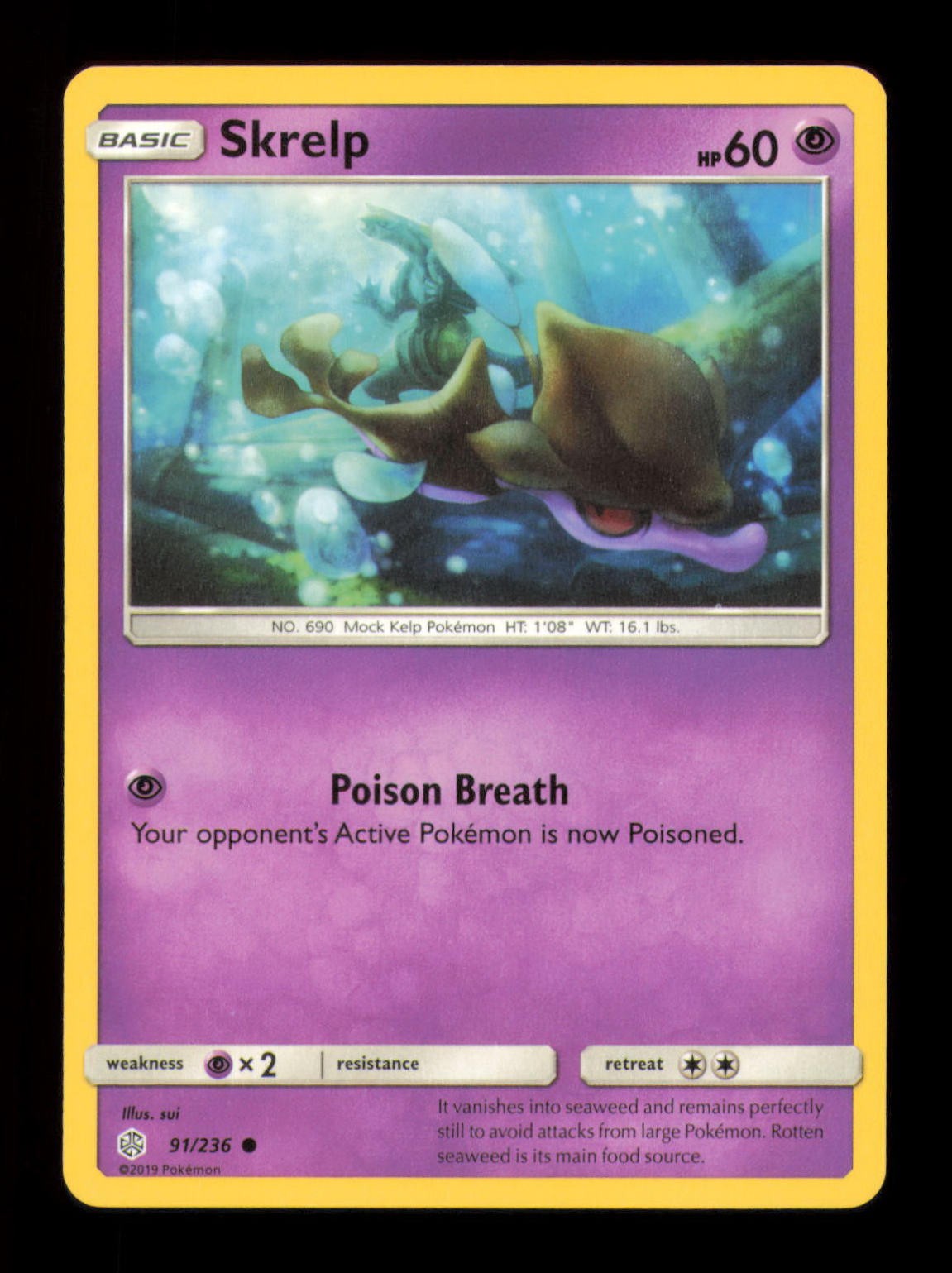 Skrelp 91/236 Common Cosmic Eclipse Pokemon Lightly Played
