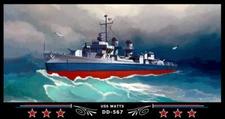 Navy Emporium USS Watts DD-567 Art Print