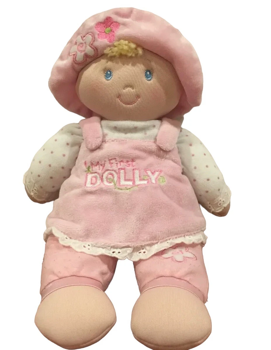 Gund My First Dolly Doll Plush Toy Pink Blonde Hair Baby Doll