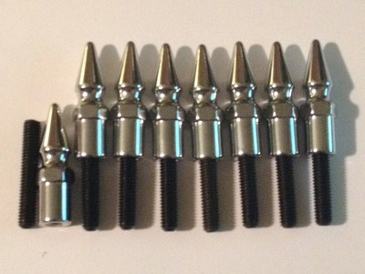 10x Pernos De Tapa De Válvula Accesorio De Metal Cromado