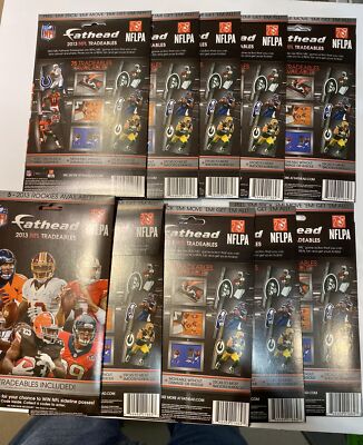 1 Box Of Fathead 2013 NFL 5  x 7  Tradeables Collector  Pack New Unopen,10 Packs