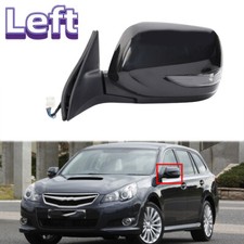 Left For Subaru Legacy 2010-2012 Door Wing Rear View Mirror Assy 9PINS Black