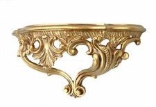 Console Murale Étagère Or Baroque Repro 38x20x15,5 Cm Étagère 811 N
