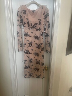 Trixie  Brand Peach/Black Body Con Dress Junior SZ L