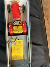 Schylling Tracto and Trailer Wind-Up TinToy With Key Made in Czechoslovakia