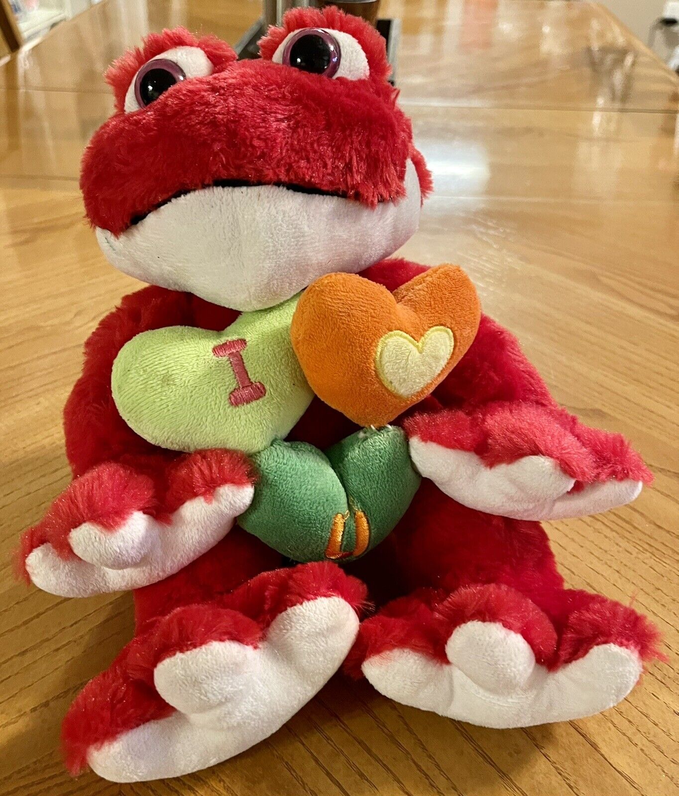 Animal Adventure Inc Plush Red Frog I Love You Hearts 9” Valentines Day |  eBay