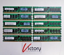 LOT OF 10 - Nanya Samsung Elpida 1GB RAM Memory (10GB) | SDRAM DDR2-400MHz DIMM