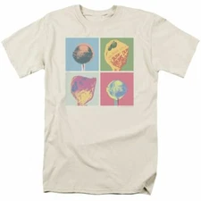 Dum-Dums Pop Art T Shirt Mens Licensed Sucker Lollipop Candy Cream