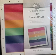 LED Wooden Framed Letter Board - 12"x12" - Built in Lights, Baby Announcement