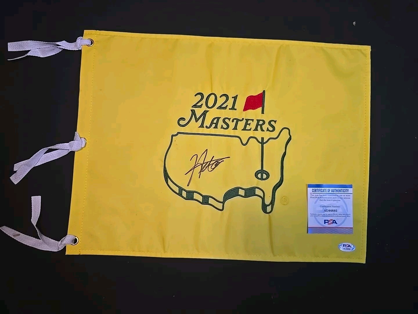 Hideki Matsuyama Autographed Signed 2021 Masters Flag Champion 