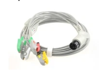 1pcs Normal Universally 5 lead ECG Cable with leadwires Clip Type Compatible