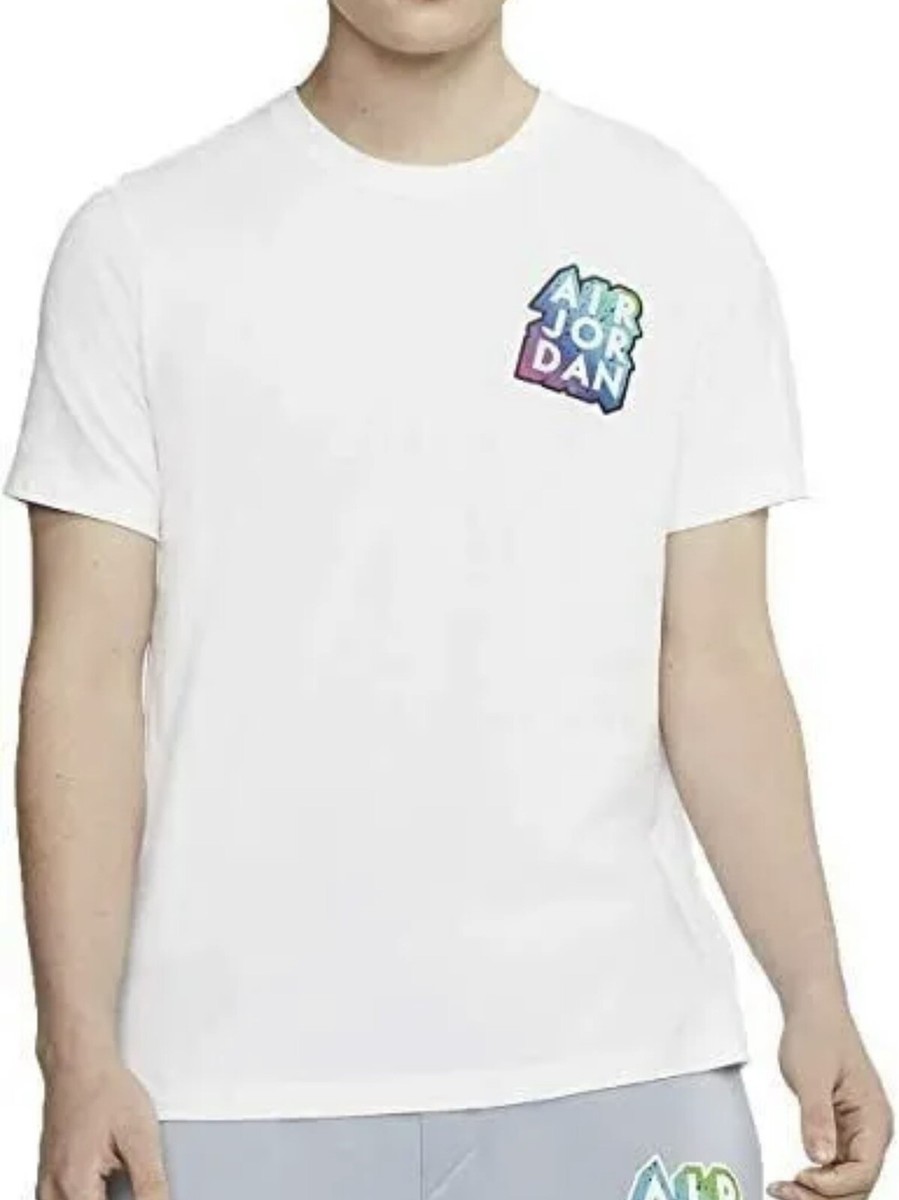 Nike Jordan Brand Sticker T-Shirt White Cd5638 100 Mens sz Nike Jordan Brand Sticker T-Shirt White Cd5638 100 Mens sz