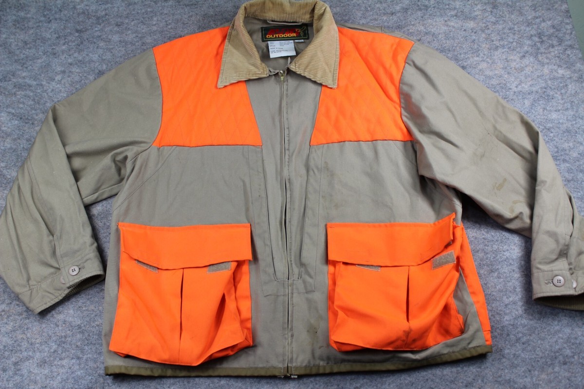 Avid Outdoor Hunting Jacket Size Large L Safety Orange Full Zip