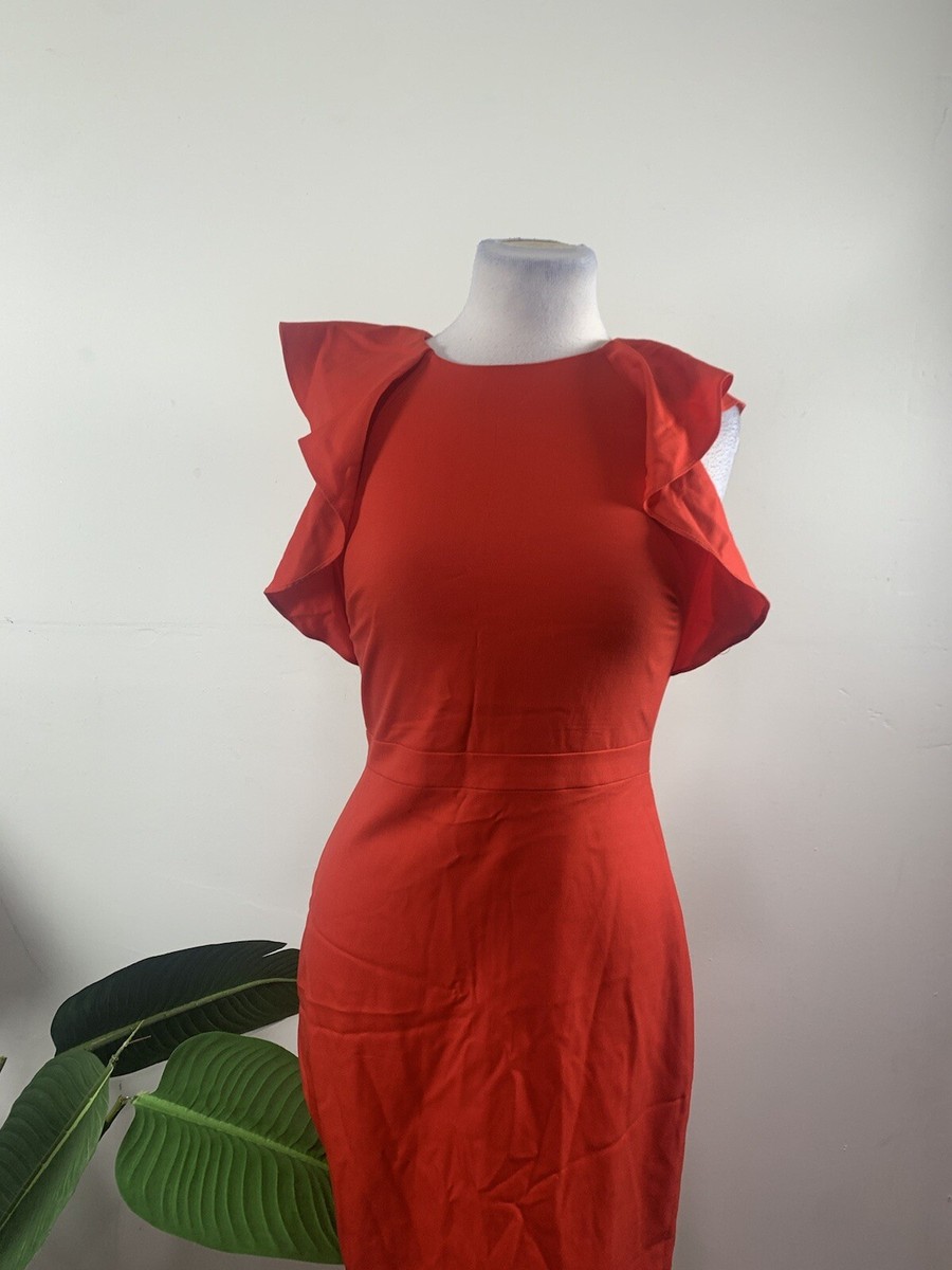 j crew red ruffle dress J Crew Red Ruffle One Shoulder Dress Size 10 NWT Cocktail Party