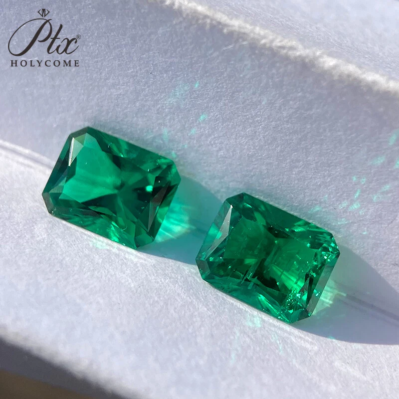 AGL Certified Lab Created Columbia Emerald Radiant Cut Loose Gemstone 0.8 ~ 3Ct - Image 4 of 4