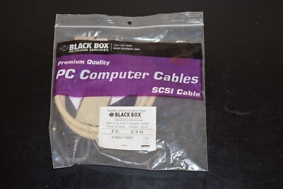 New Blackbox SCSI 2 to SCSI 5 Adapter Cable Male to Male 3FT 0.9M EVMS21-0003