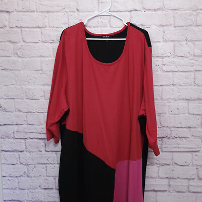 Ulla Popken Patchwork Tunic 3/4 Sleeve Womens 32/34 Baggy Muumuu Nightgown