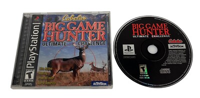 PS1 Cabelas Big Game Hunter Ultimate Challenge Play Station CIB -Free Shipping-