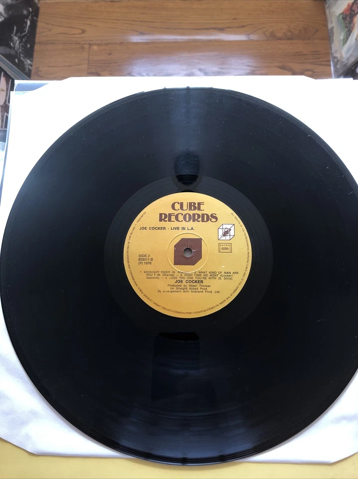 Mint- Joe Cocker Live in LA Cube Records Made in Belgium Stereo LP - Image 4 of 4