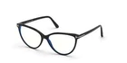 Tom Ford TF5743-B 001 Black Plastic Optical Eyeglasses Frame 57-15-140 Blue FT
