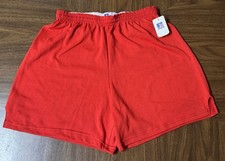 Vintage Russell Athletic Elastic Waistband Drawstring Shorts 80s Red L NWT USA