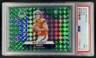 2024 Panini Mosaic Bo Nix RC Green Prizm Rookie NFL Debut #271 Broncos PSA 9