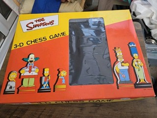 Simpsons 3 D Chess Game Simpsons 3D Chess Set Complete retro vintage chess set