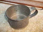 Antique Tin Mess Cup Urbana PRR Pennsylvania Railroad not train