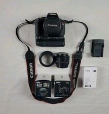 Canon EOS Rebel T3i 18 MP Digital SLR Bundle Lens 18-55mm 50mm Batteries Camera