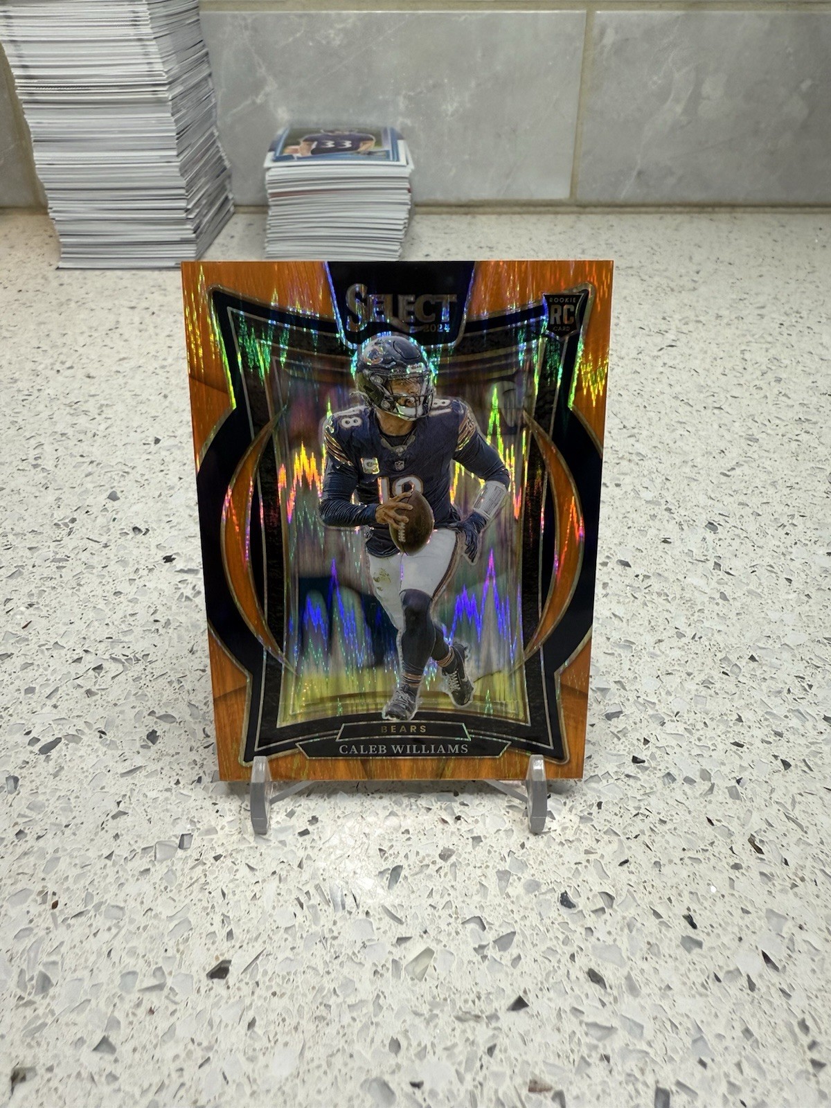 2024 Panini Select - Concourse Caleb Williams #25 Orange Shock Prizm /499 (RC)