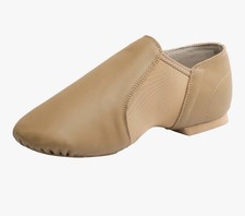 Linodes Unisex Leather Upper Jazz Shoe Slip-on for Women and Men's Dance Shoes