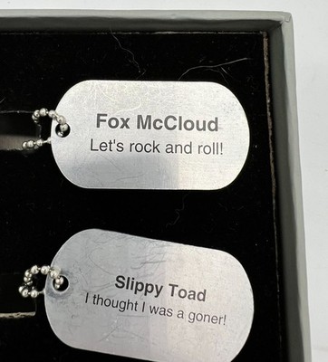 Lot Of 4 Limited Edition Nintendo Star Fox 64 3D Dog Tag Set