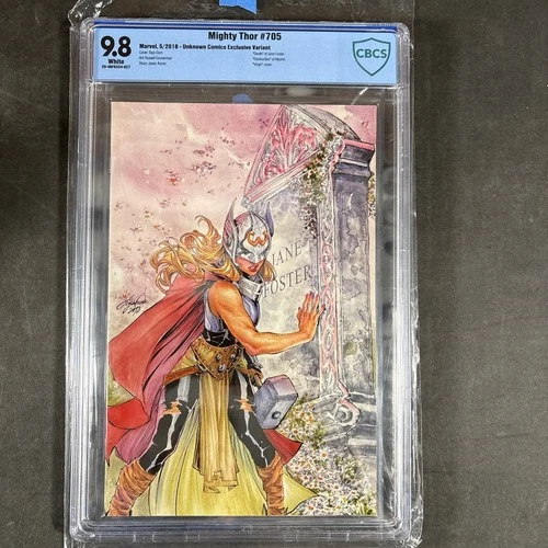 MIGHTY THOR #705 CBCS GRADED 9.8 MARVEL 2018 KEY DEATH OF JANE FOSTER