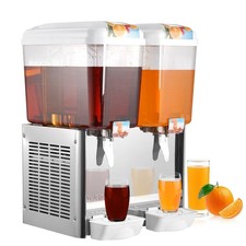9.5 Gallon Commercial Beverage Dispenser, 2 Tanks 36L Juice Dispenser Machine