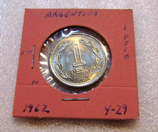 1962 Argentina 1 Peso Au Coin
