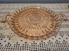 Vintage Jeanette Depression Glass Pink Windsor Cake Plate With Handles