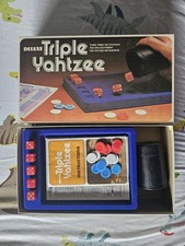 Vintage Deluxe Triple Yahtzee 1978 Dice Game 100% Complete by E.S Lowe USA Made