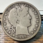 1906-D Barber Half Dollar Nice Original VG CHRC