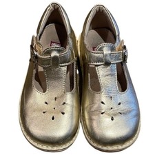 L'Amour Gold Classic Leather T-Strap Mary Jane Dress Shoe Little Girl Size 1 751