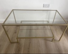 La Redoute Gold and Glass Coffee Table