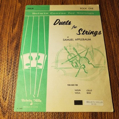 Duets for Strings Sheet Music Samuel Applebaum Belwin Mills