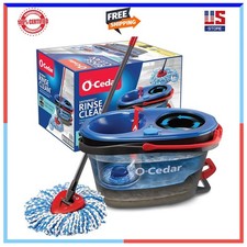 O-Cedar RinseClean Spin Mop and Bucket System with Foot Pedal