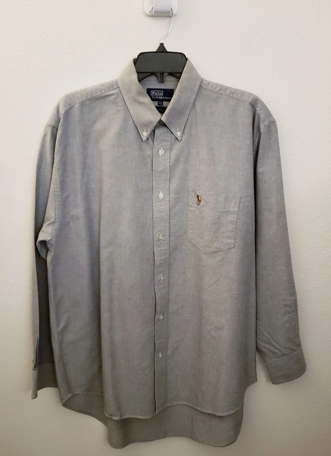 Polo by Ralph Lauren Classic Button Down 100% Cotton Long Sleeve Shirt XXL EUC