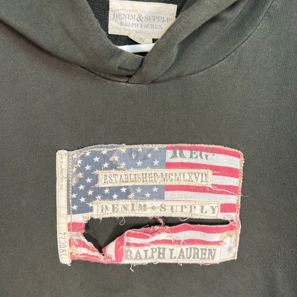 Denim & Supply Ralph Lauren Bandera Americana Sudadera con Capucha Para Hombre Talla 2XL Algodón Foto 4 de 4